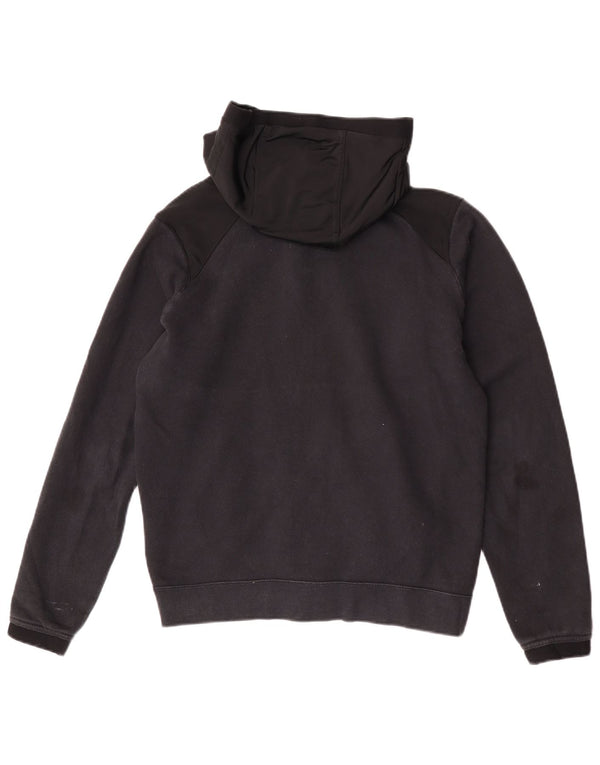 Nike Mens Zip Sudadera con capucha suéter pequeño negro algodón deportes