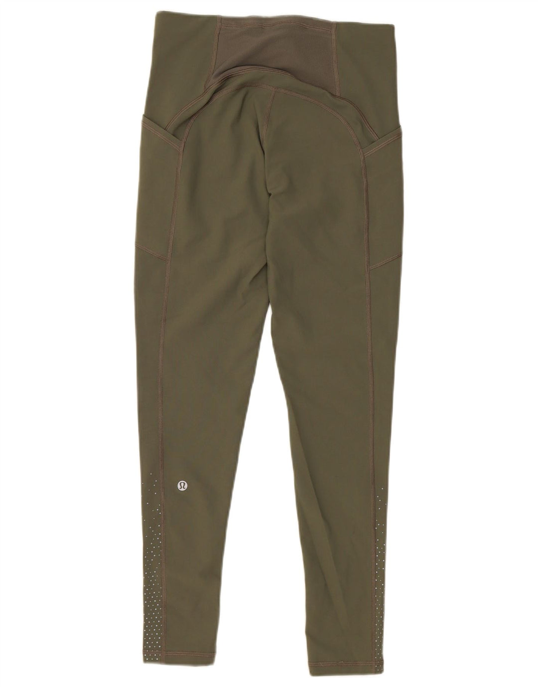 Lululemon Leggings para mujer US 6 mediano verde manchado nailon
