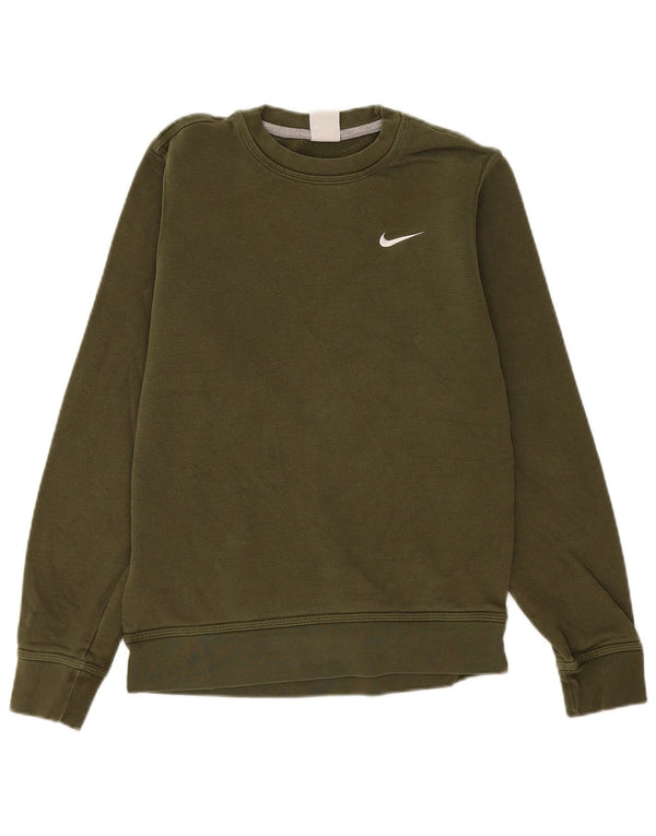 Nike Mens Sweatshirt Jumper Small Khaki Cotton