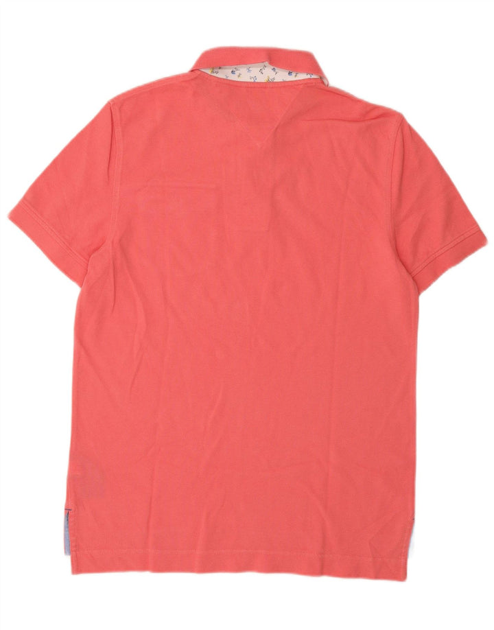 Tommy Hilfiger Polo para hombre pequeño de algodón rojo