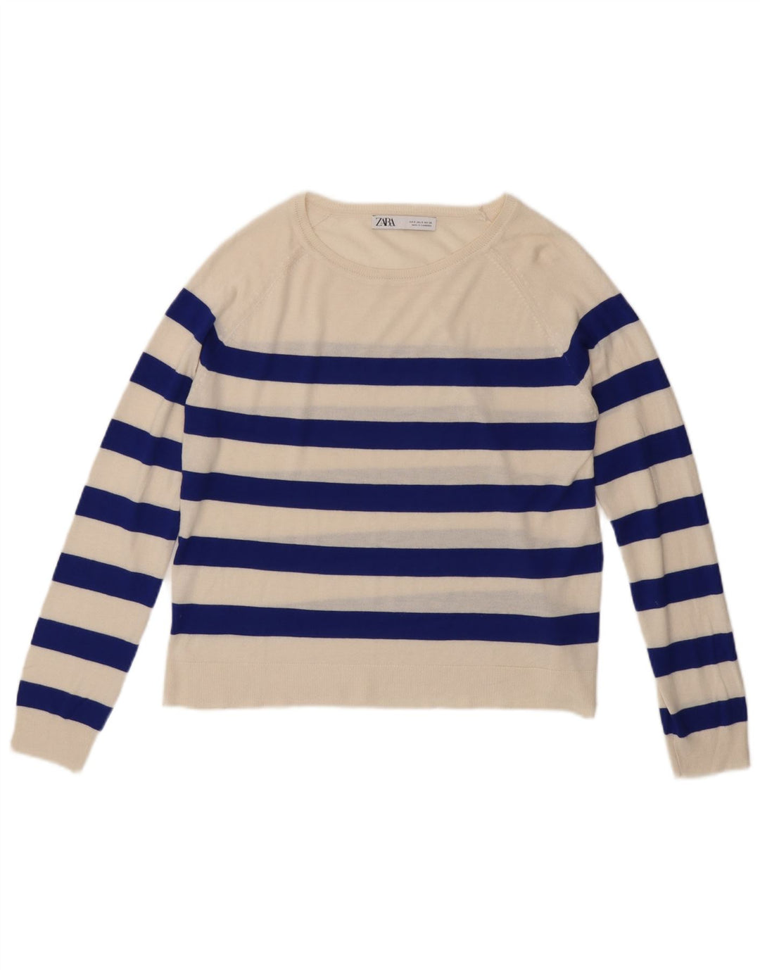 Zara Mujer Bolero Top UK 10 Small Off White Rayas
