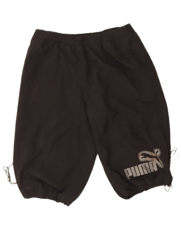 Puma Mens Graphic Sport Shorts Grande Poliéster Negro