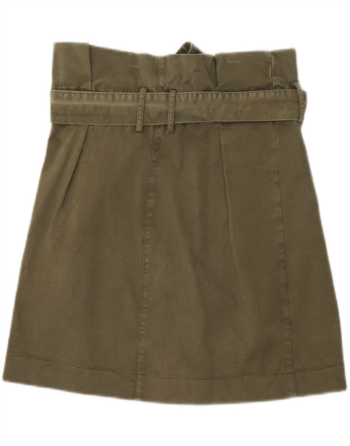 ZARA Womens Mini Skirt Small W27 Khaki Vintage Zara and Second-Hand Zara from Messina Hembry 