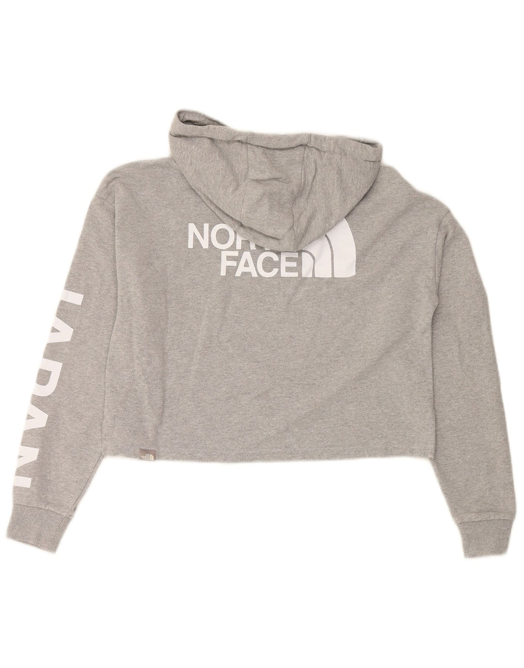THE NORTH FACE Jersey con capucha y gráfico corto para mujer UK 40 Algodón gris medio
