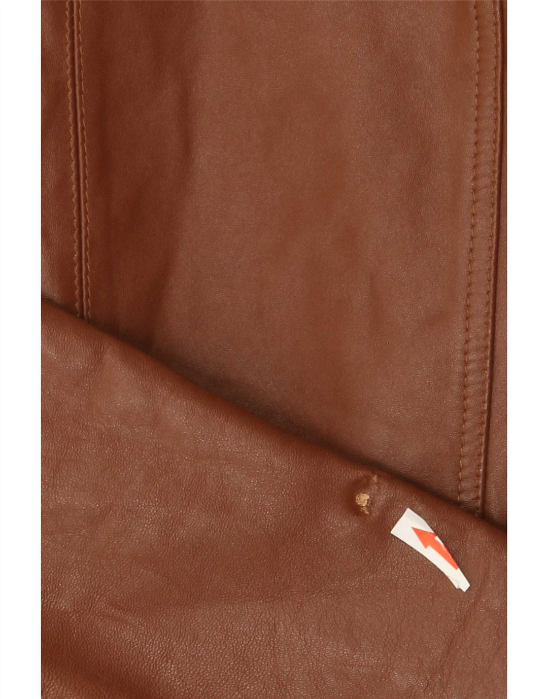 VINTAGE Chaqueta de cuero para mujer Reino Unido 14 Cuero marrón grande