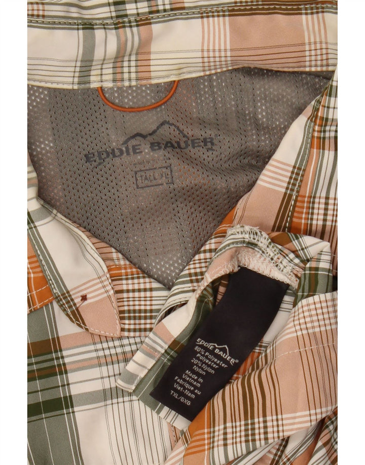 EDDIE BAUER Camisa Manga Corta Hombre XL Cuadros Multicolor Poliéster