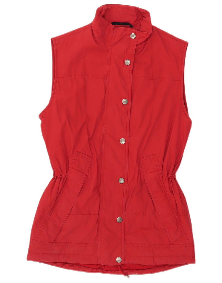 Vintage mujer Gilet Reino Unido 10 pequeño rojo