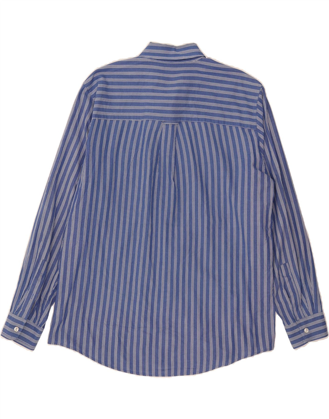 CHAPS Mens Grant Fit Shirt Large Blue Striped Cotton Vintage Chaps and Second-Hand Chaps from Messina Hembry 