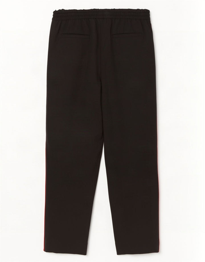 Zara Mujer Pantalones De Chándal UK 42 Mediano Negro Colorblock