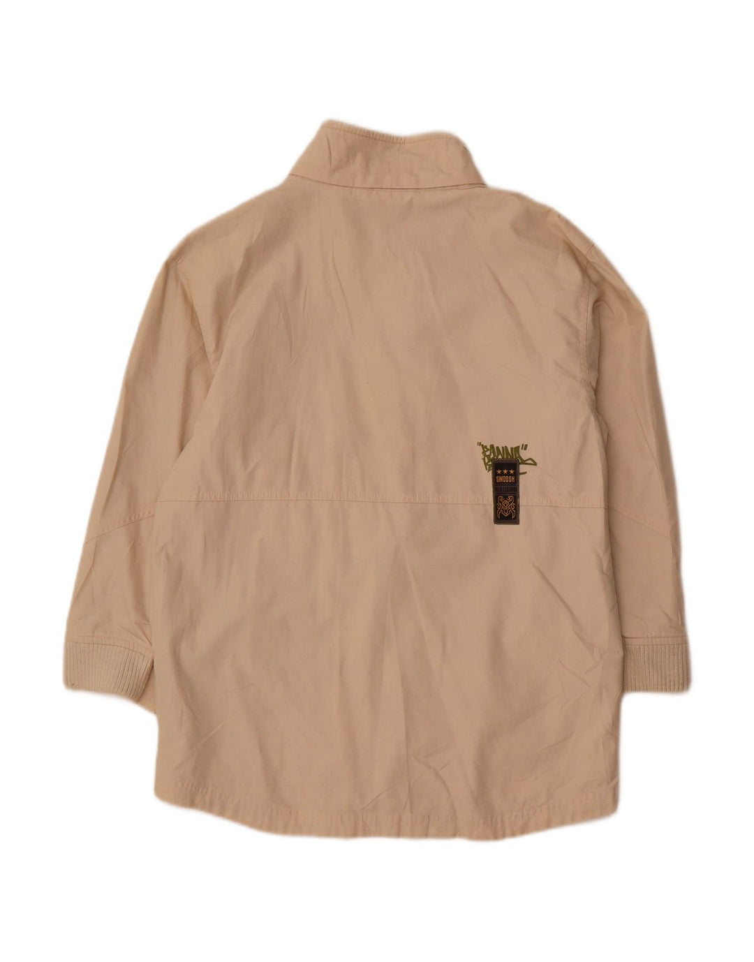 NIKE Boys Swoosh Graphic Windbreaker Jacket 10-11 Years Medium Beige