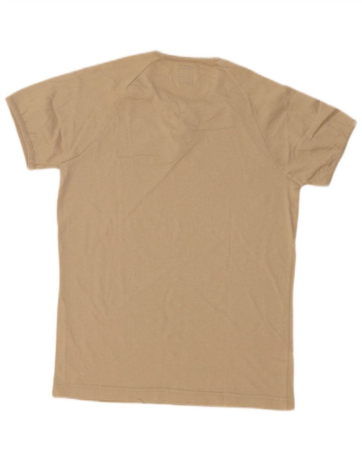 Energie Camiseta para mujer Top UK 10 Small Beige Cotton