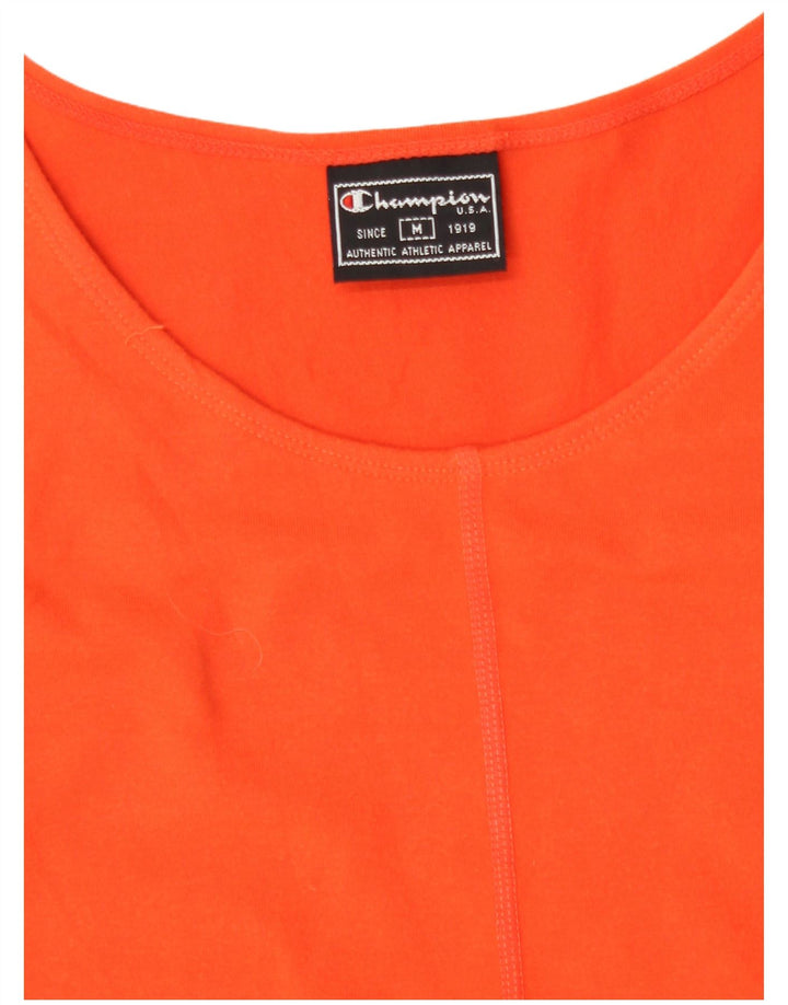 Champion Camiseta Crop Graphic para Mujer Top UK 42 Algodón Naranja Mediano