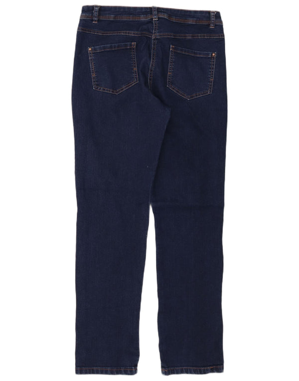 M&Co Vaqueros ajustados para mujer UK 12 Medium W34 L30 Azul marino Algodón