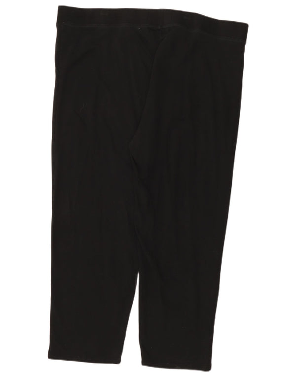 Zara Womens Leggings UK 24 4XL Black Cotton