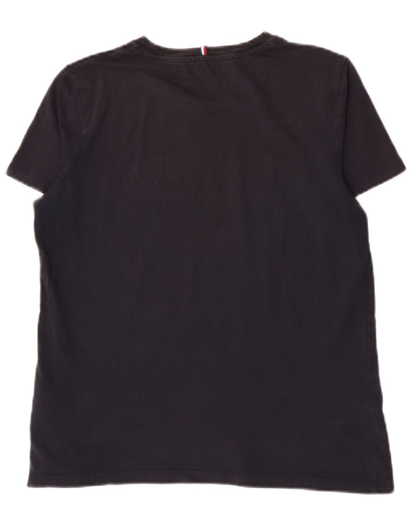 Tommy Hilfiger Camiseta gráfica para mujer Top UK 10 Small Azul marino Algodón