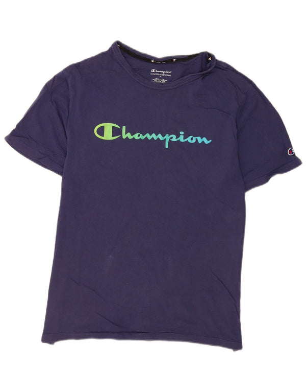 Champion Camiseta Gráfica Para Hombre Top Medium Azul Marino Algodón