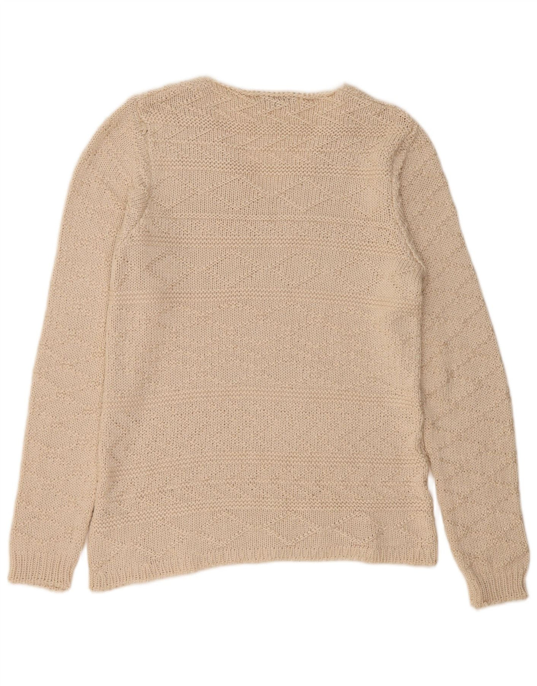 Zara Hombre Jersey Con Cuello En V Jersey XL Acrílico Beige