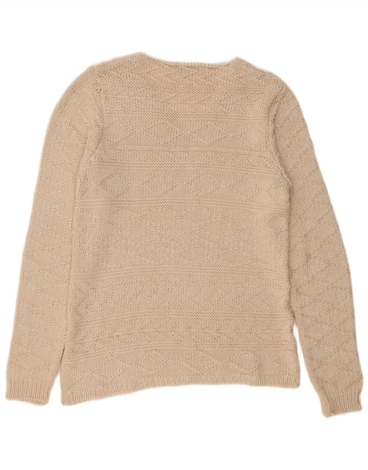 Zara Hombre Jersey Con Cuello En V Jersey XL Acrílico Beige