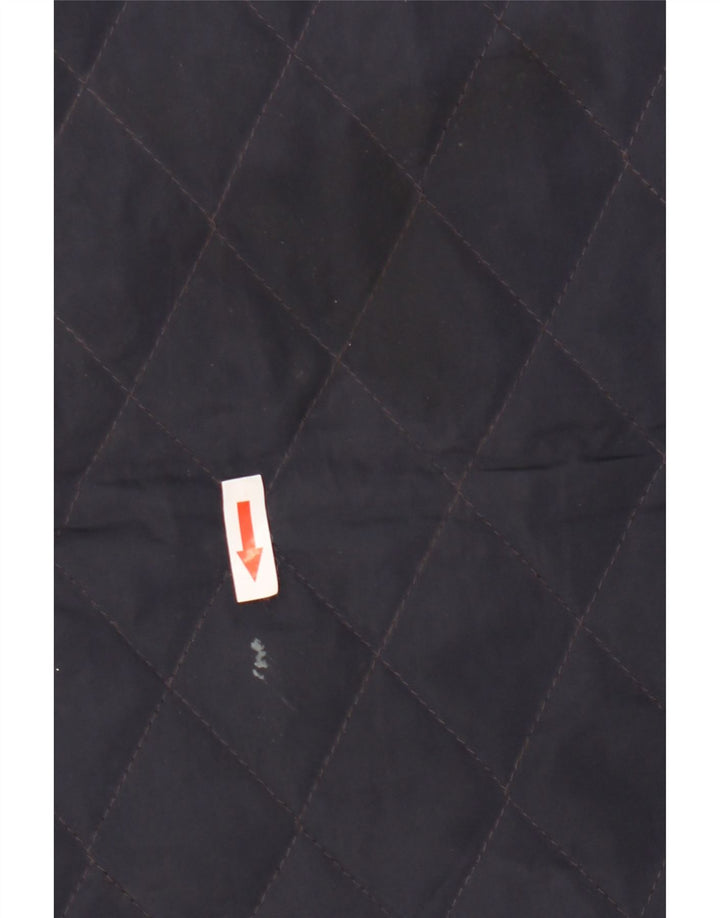 Zara Mens Chaleco Acolchado UK 44 2XL Azul Marino Poliéster