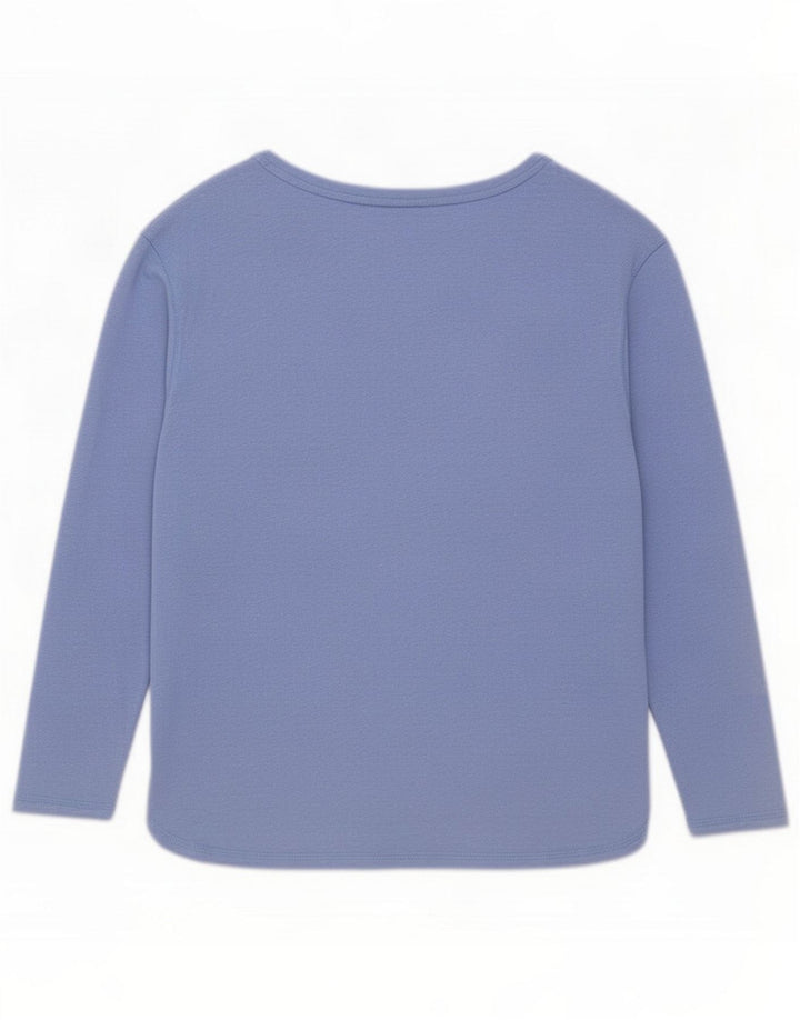 Marks & Spencer Top para mujer manga larga UK 44 Medium Blue Linen