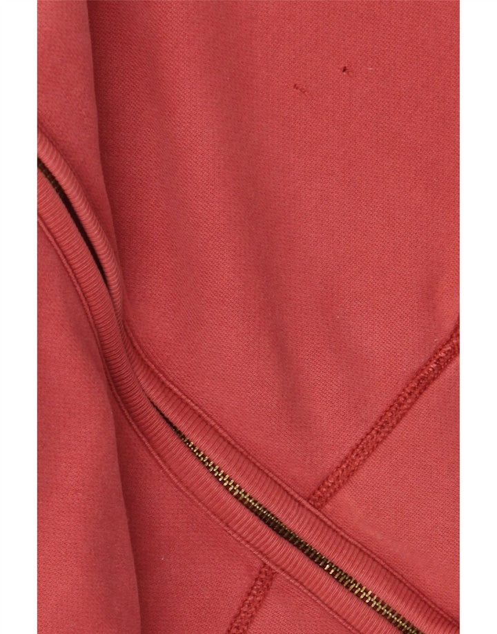 Fat Face Sudadera con capucha y cremallera para hombre, talla grande, algodón rojo