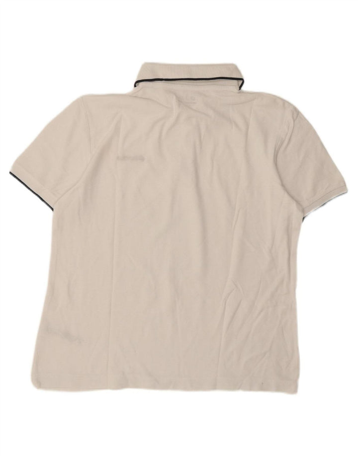 LOTTO Mens Polo Shirt Medium White Cotton