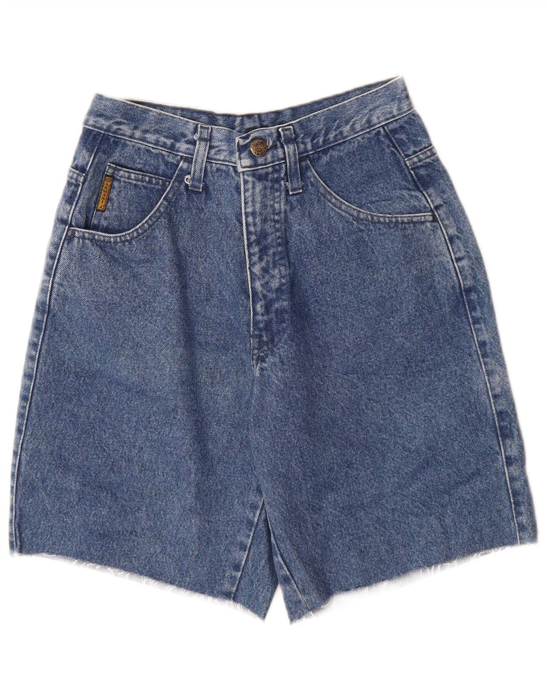 ARMANI Shorts Vaqueros De Talle Alto W29 Azul Medio Algodón