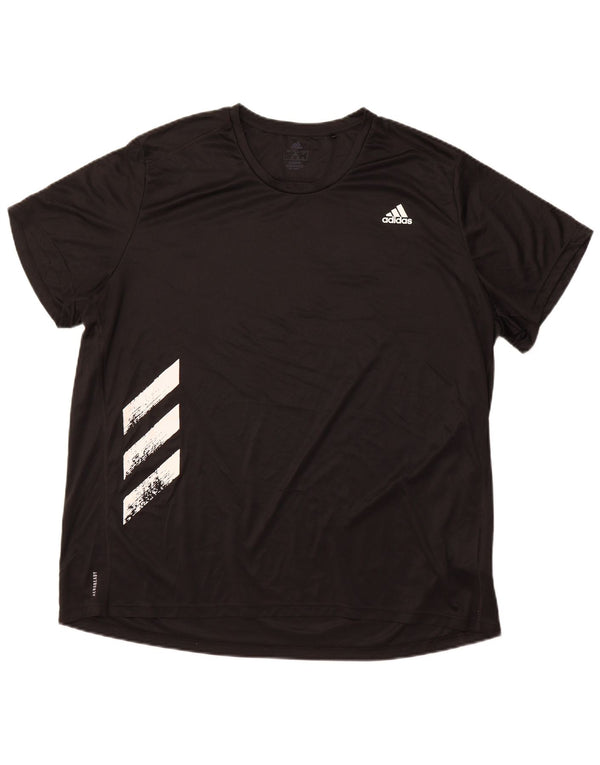 ADIDAS Camiseta de running para hombre Top 2XL Negro Poliéster Deportes