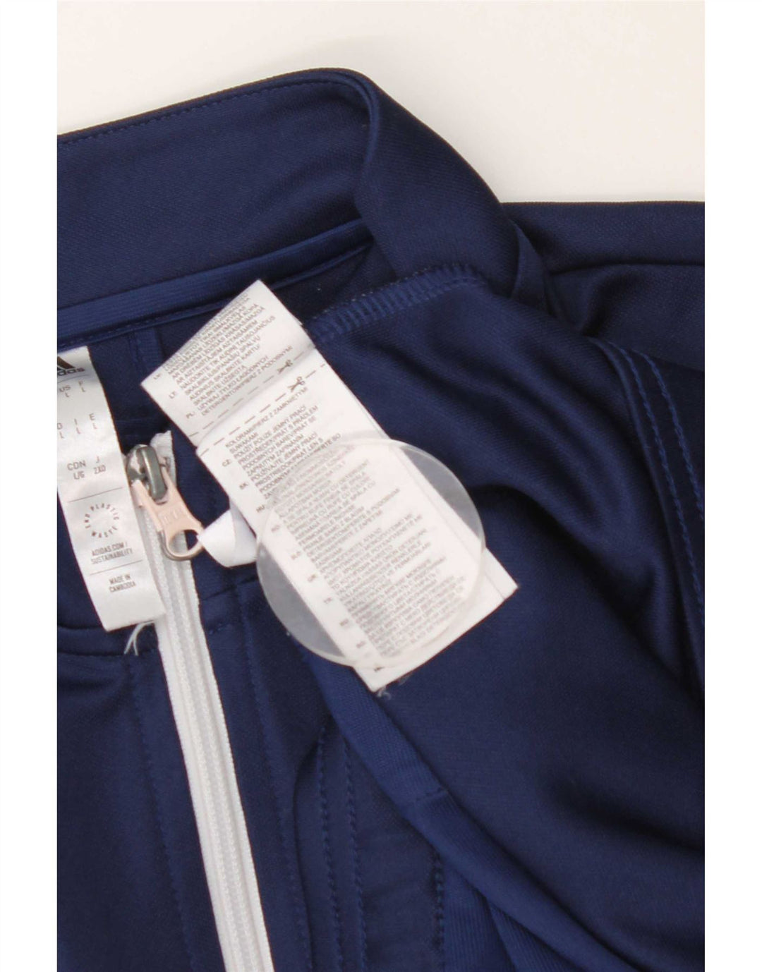 Adidas Hombre Chándal Top Chaqueta Grande Azul Marino Poliéster