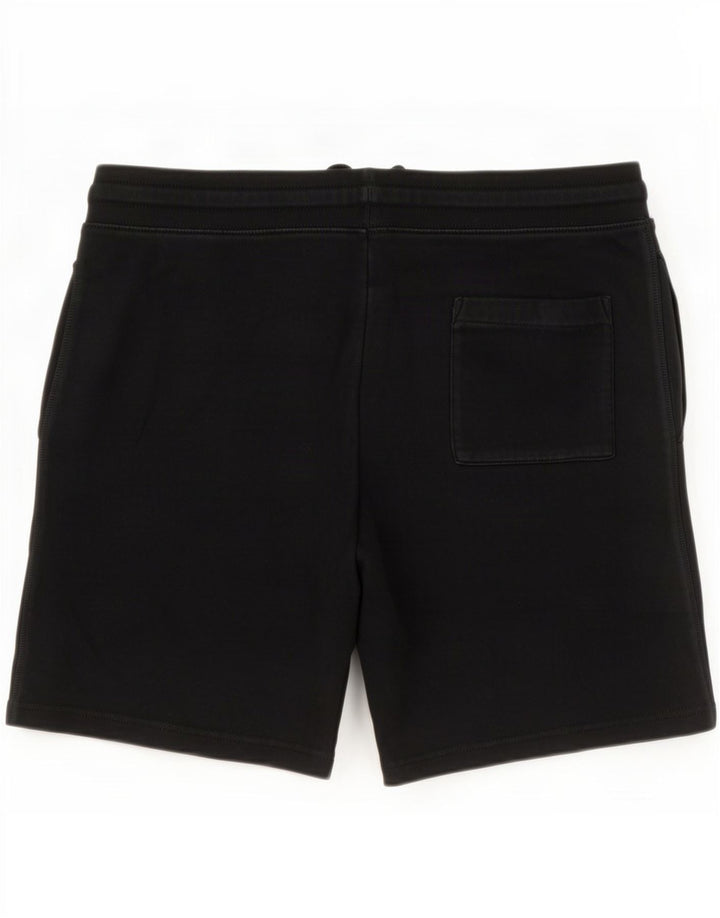 Marks & Spencer Pantalones cortos deportivos para hombre, tamaño grande, algodón negro