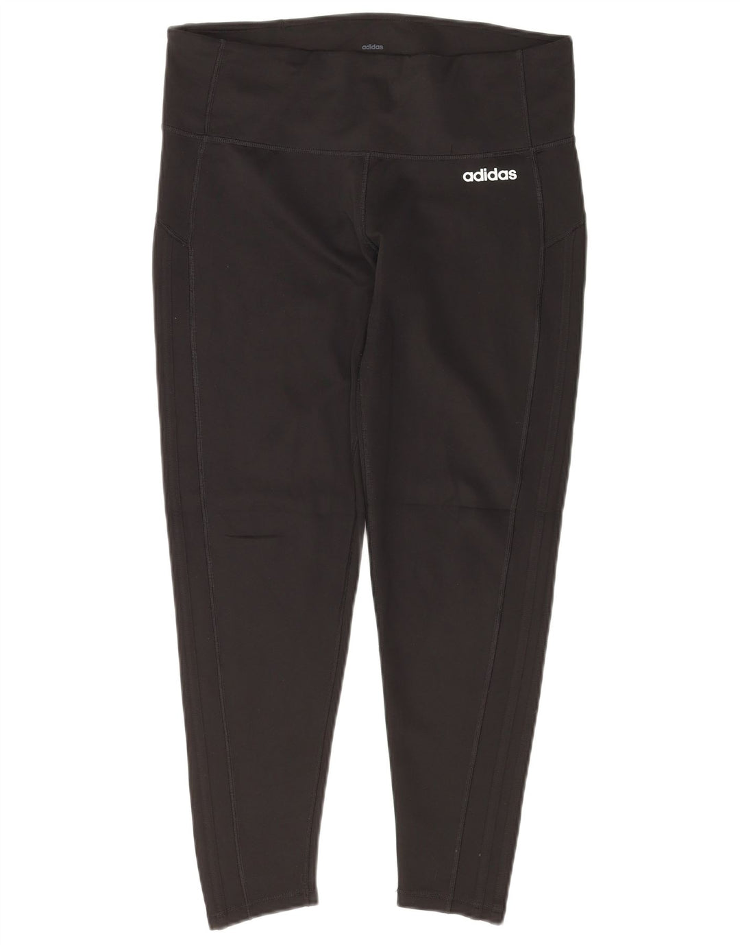 ADIDAS Mujer Climalite Crop Leggings UK 16/18 Grande Negro Poliéster