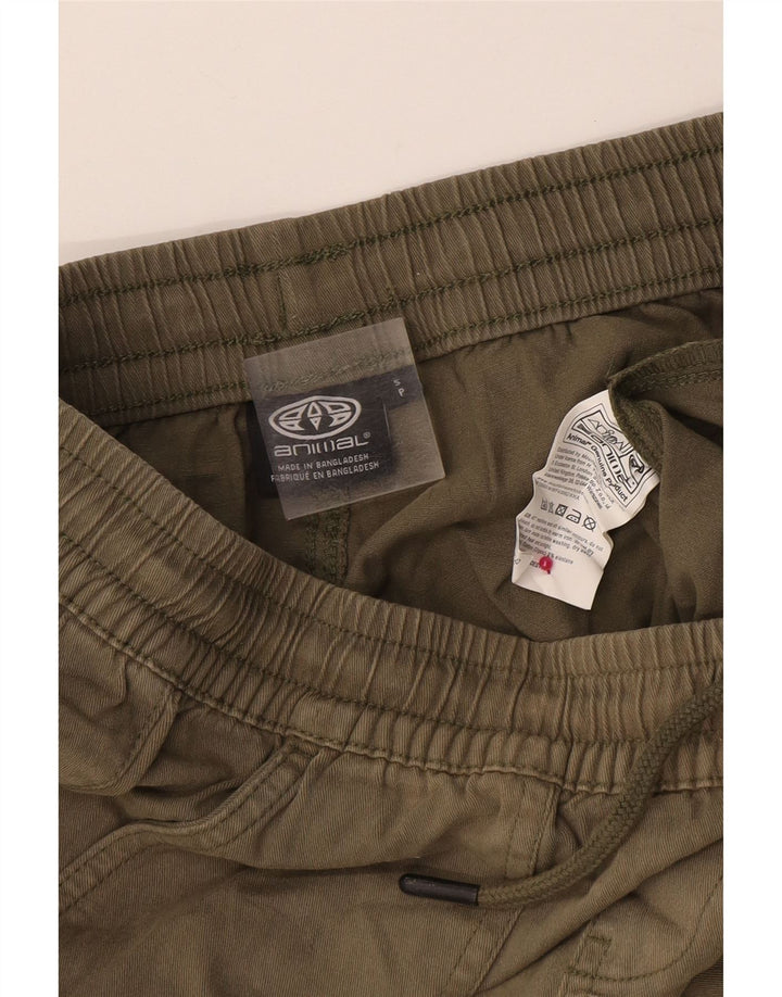 ANIMAL Pantalones cortos chinos para hombre pequeños W29 Algodón caqui