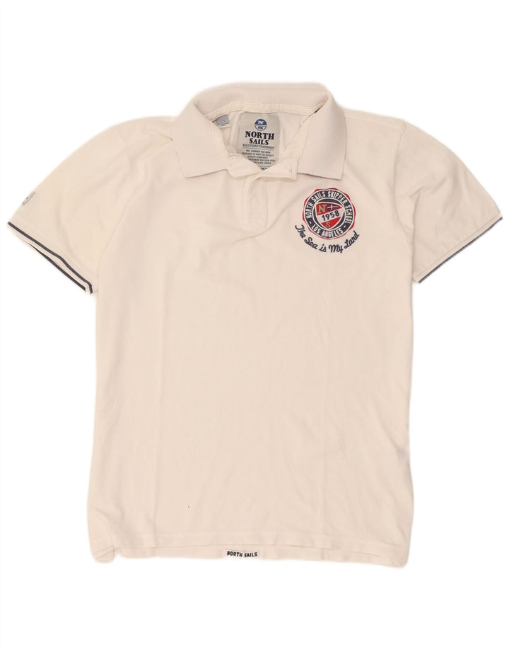 North Sails Polo gráfico para hombre 2XL Algodón blanco
