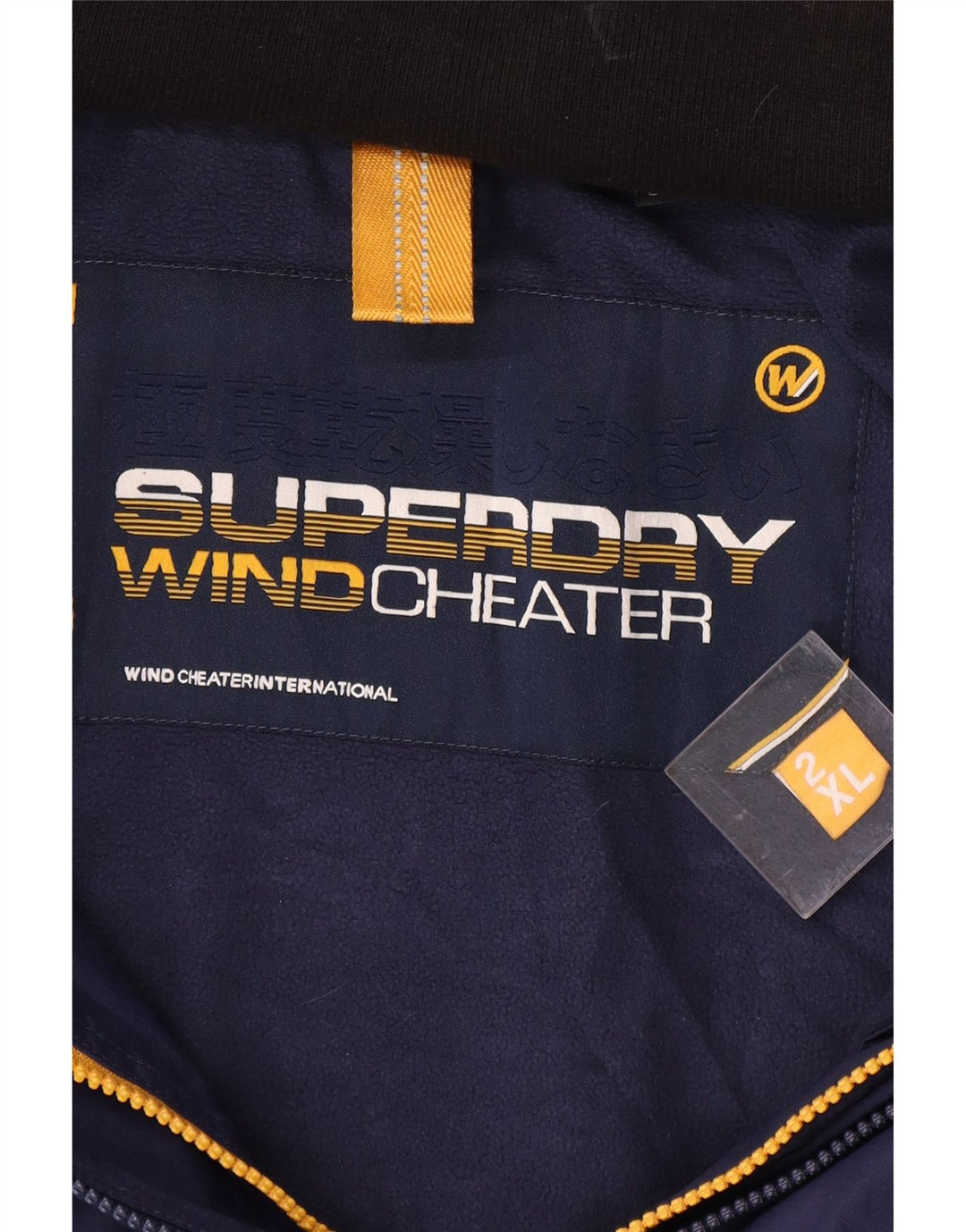 Superdry Chaqueta Cortavientos Windcheater Graphic para Mujer UK 20 2XL Azul Marino