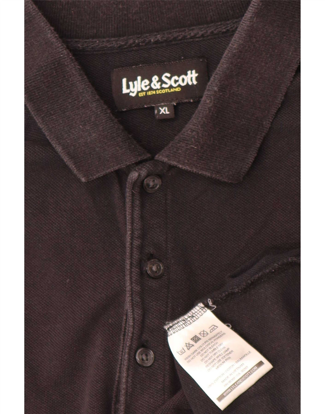 Lyle & Scott Polo Hombre XL Algodón Negro