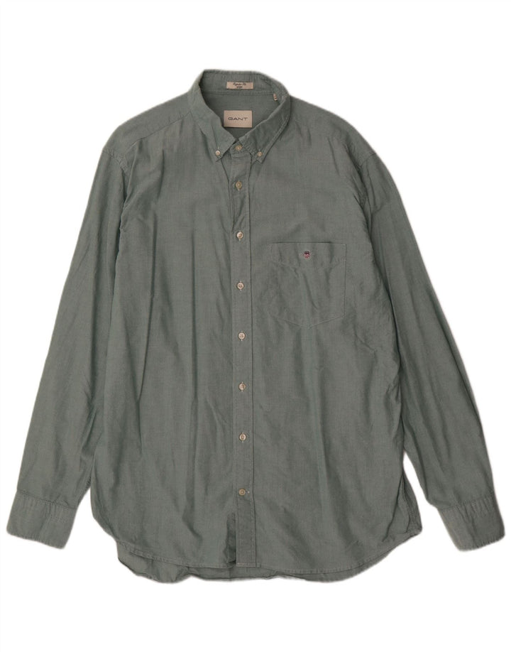 Camisa Gant Regular Fit Hombre Talla 45/46 2XL Algodón Verde