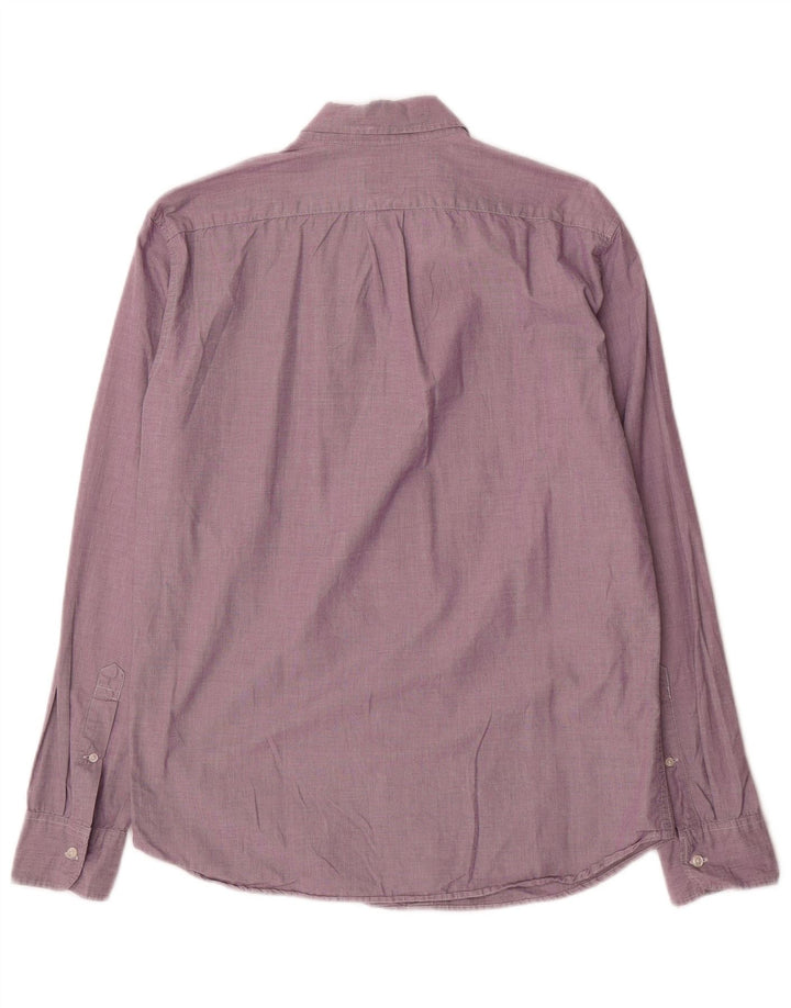 J. CREW Camisa ajustada para hombre de algodón morado medio