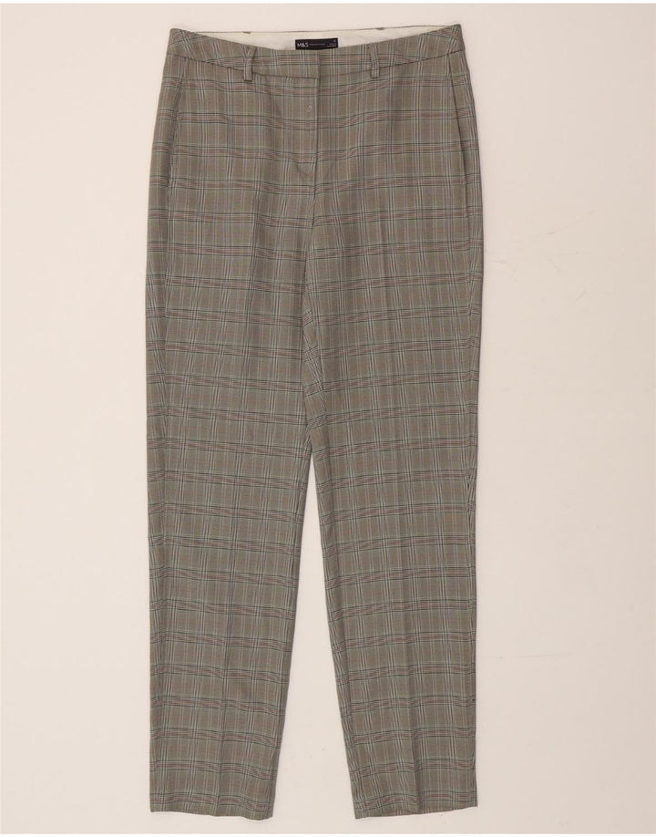Marks & Spencer Pantalones chinos para mujer UK 12 Medium W32 L33 Gris pata de gallo