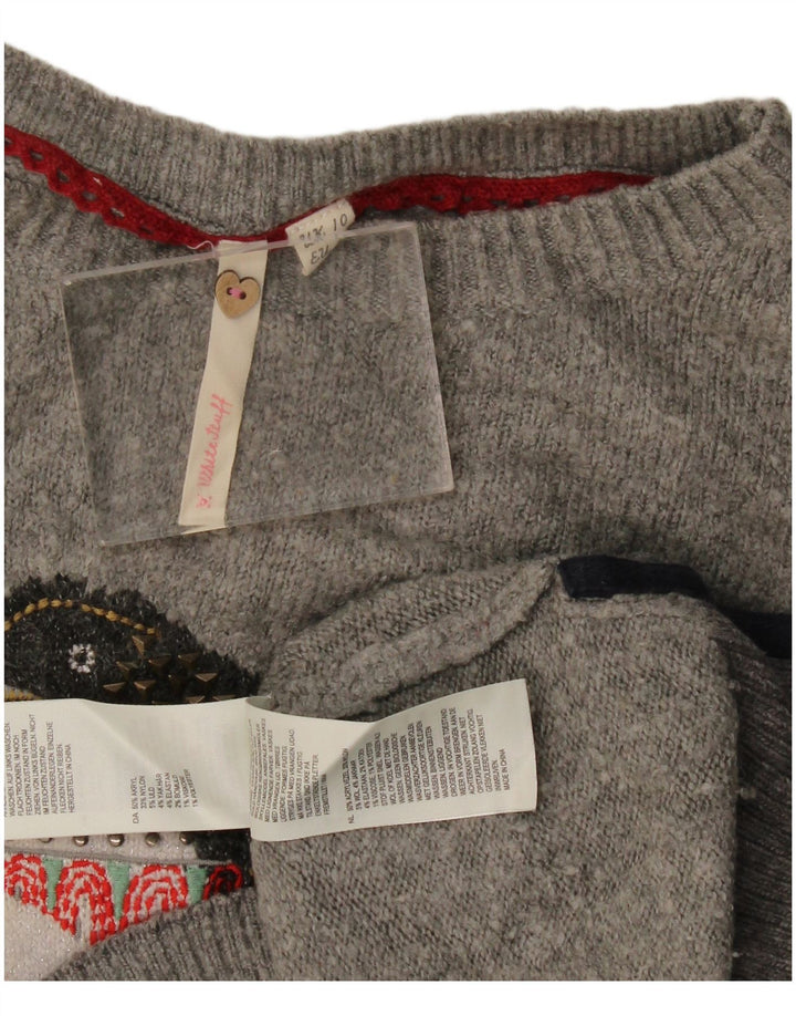 White Stuff Jersey con cuello barco para mujer, talla 40, color gris, novedad