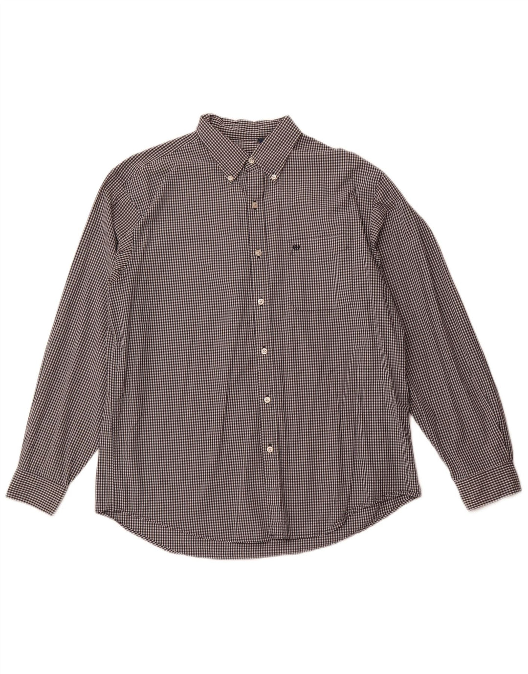 IZOD Camisa para hombre grande de algodón a cuadros azul marino