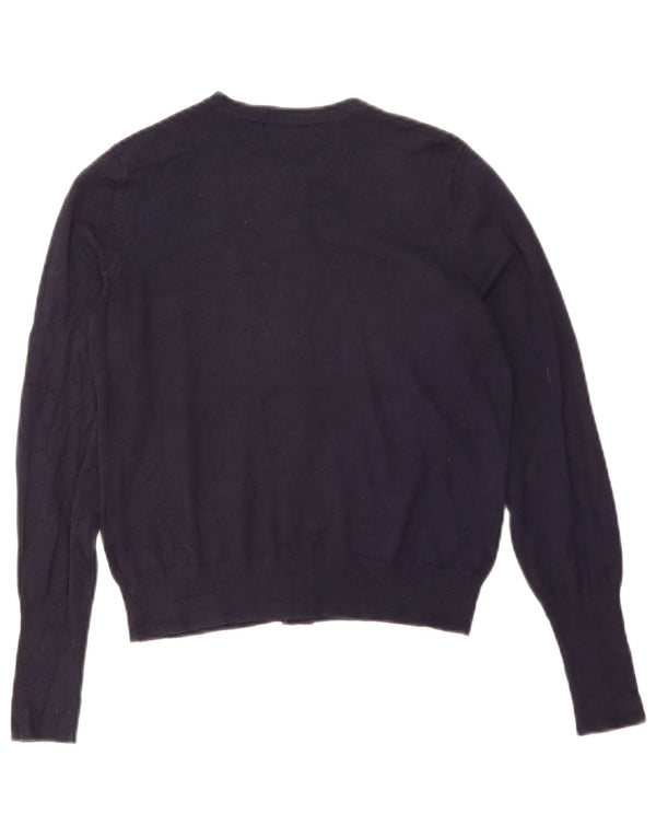 Marks & Spencer Jersey Bolero para Mujer UK 12 Medium Azul Marino Viscosa