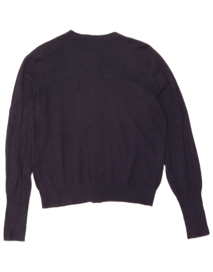 Marks & Spencer Jersey Bolero para Mujer UK 12 Medium Azul Marino Viscosa