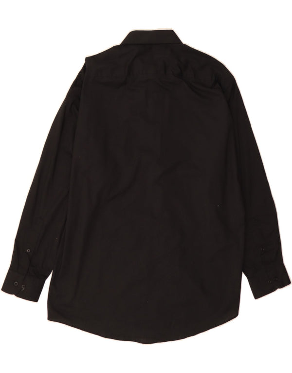 PIERRE CARDIN Mens Shirt Size 17 17 1/2 XL Black Polyester