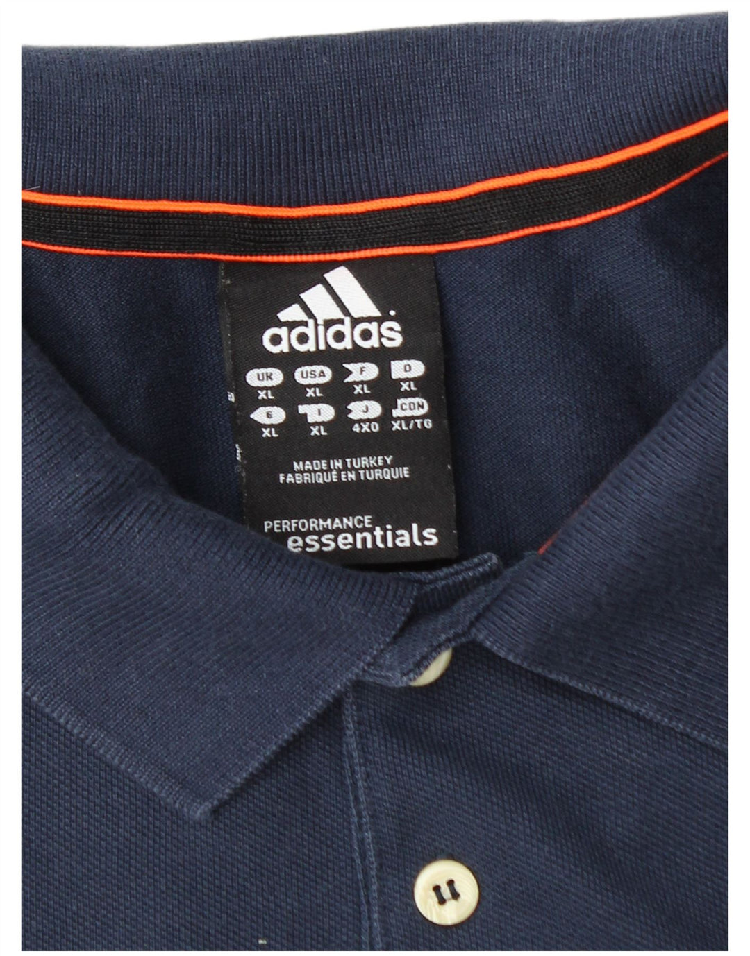 ADIDAS Polo Climalite para hombre XL Algodón azul marino