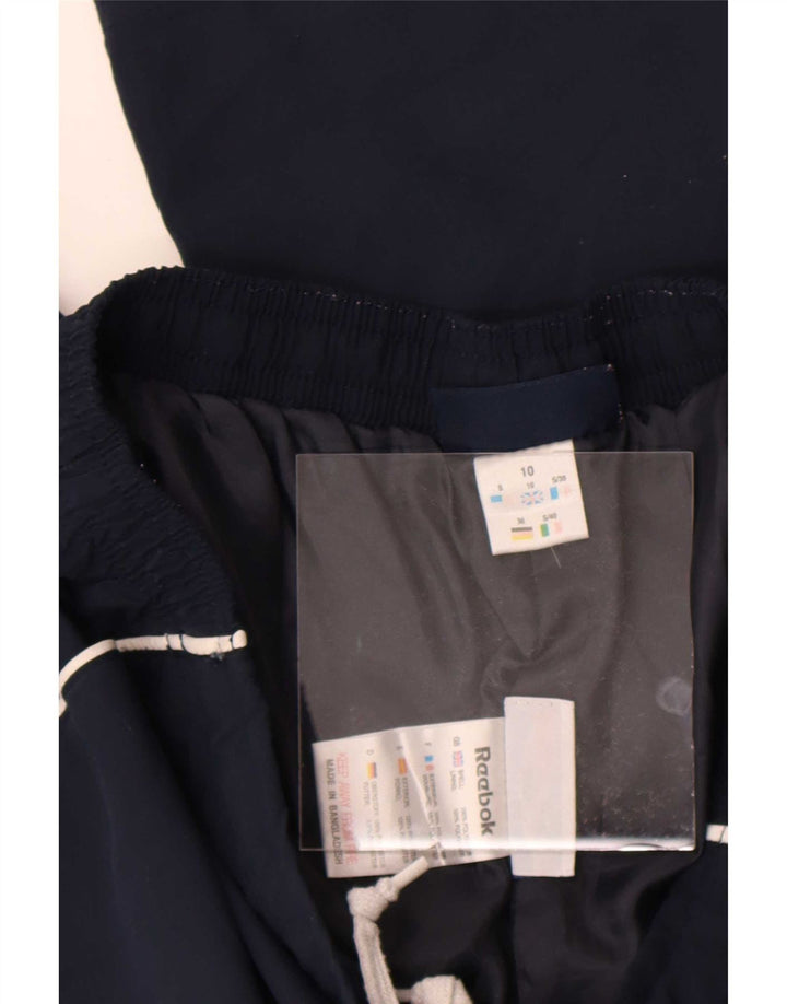 Reebok Pantalones Capri para Mujer UK 10 Small Azul Marino Poliéster