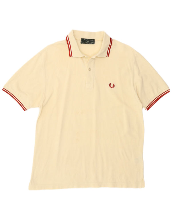 Fred Perry Polo Para Hombre Pequeño De Algodón Blanco Roto