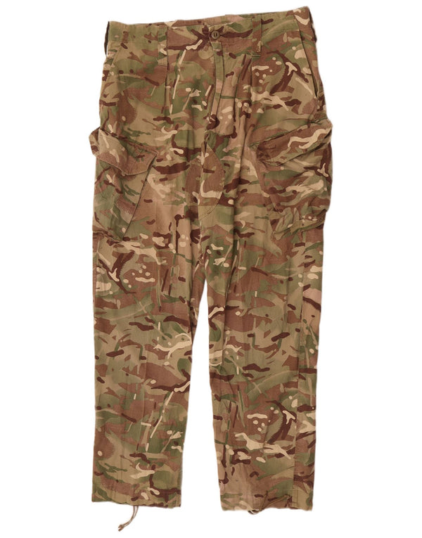 Pantalones cargo rectos vintage para hombre W36 L32 Algodón de camuflaje caqui