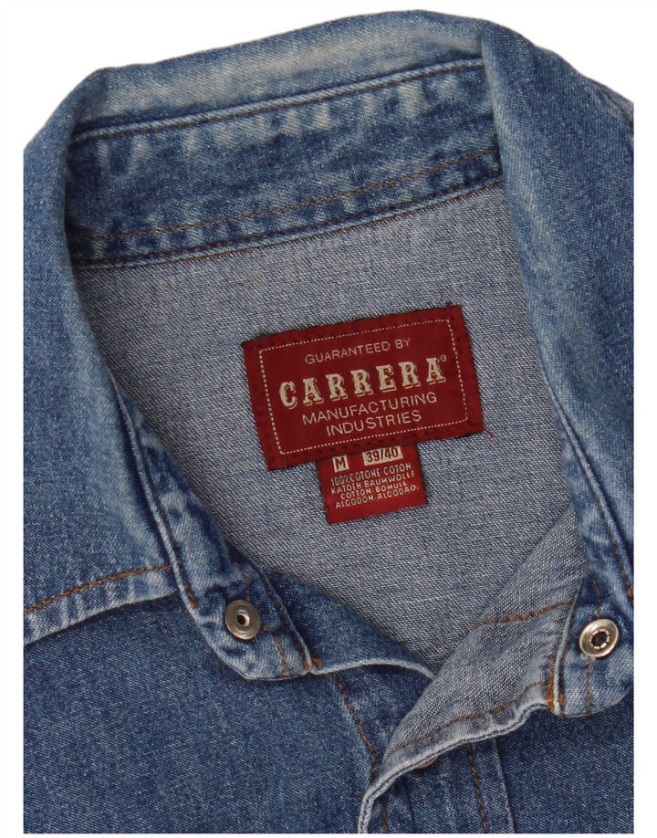 Carrera Camisa Vaquera Hombre Talla 39/40 Algodón Azul Medio