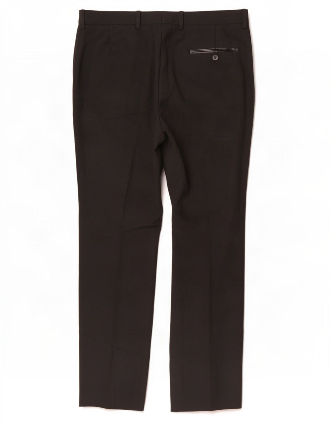 Marks & Spencer Pantalón de traje ajustado para hombre W34 L31 Poliéster negro