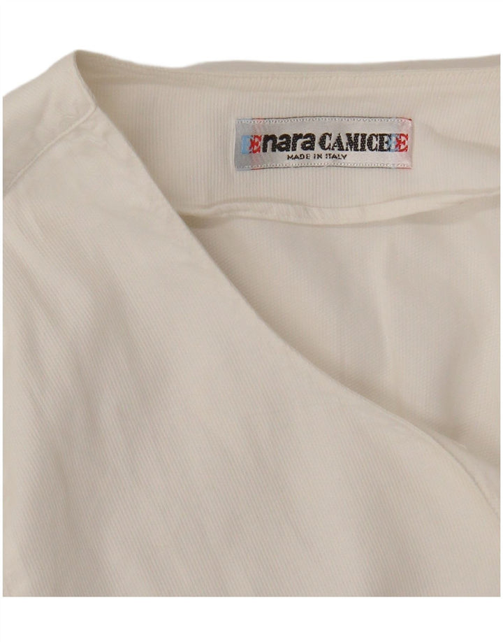 Enara Camice Blusa de doble botonadura para mujer UK 46 Large White